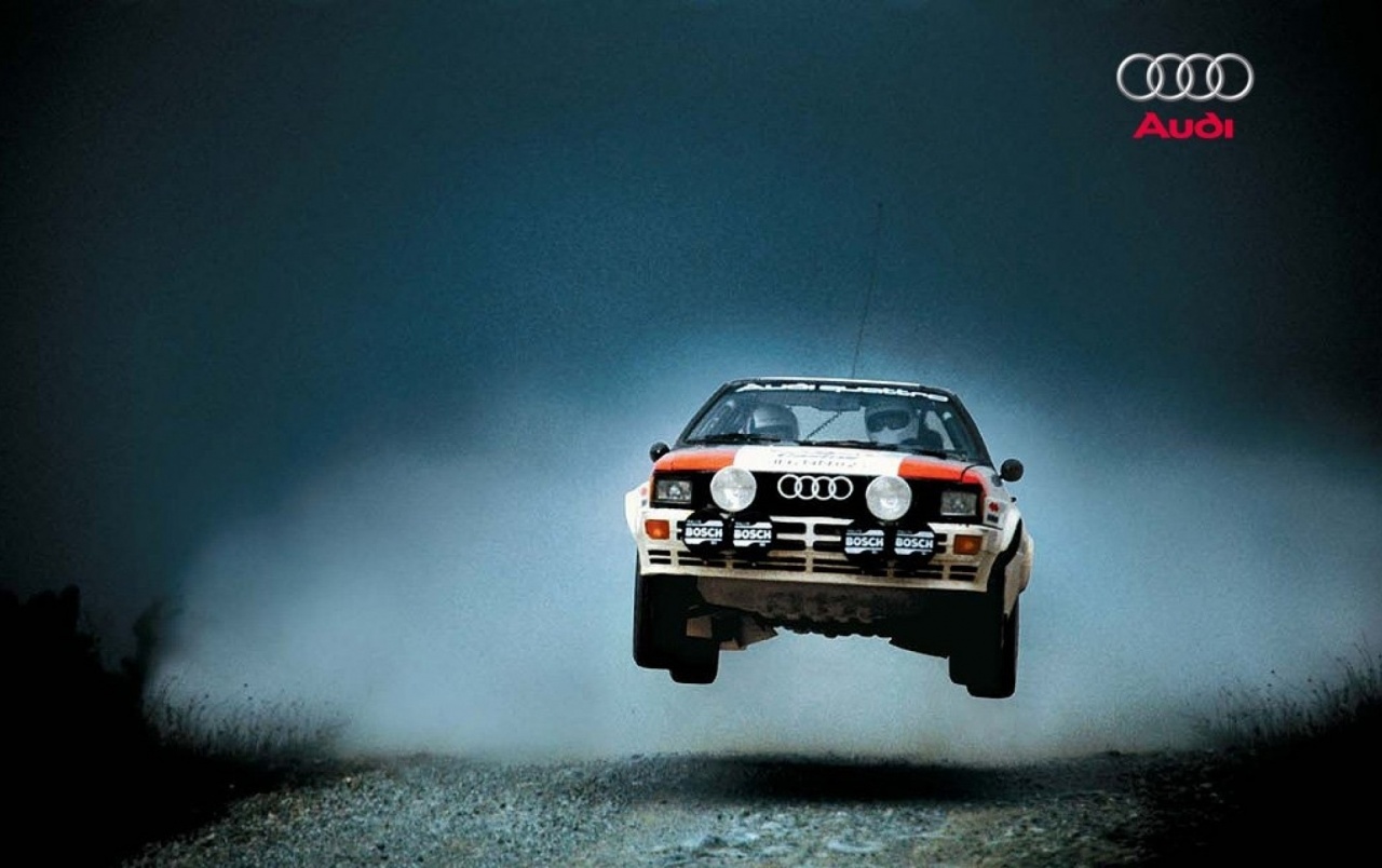 Audi Quattro Rally Wallpaper Stock Photos