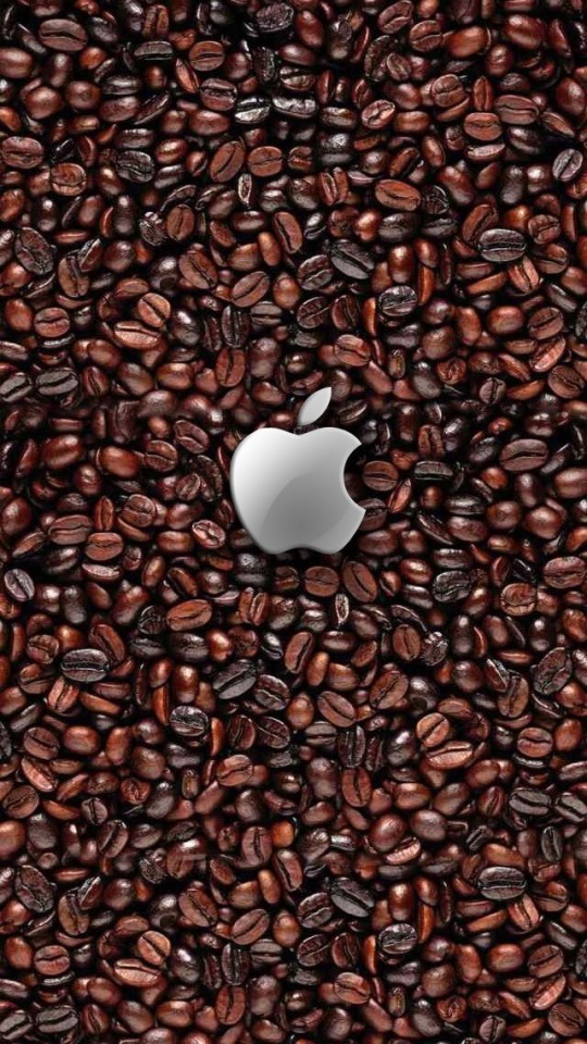 Apple Logo In the coffee beans Wallpaper   Free iPhone Wallpapers