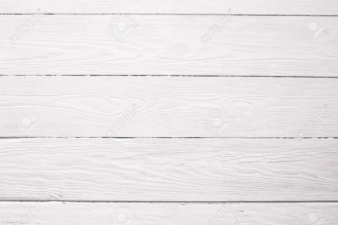 White Wooden Boards Background Texture For Design Stock Photo