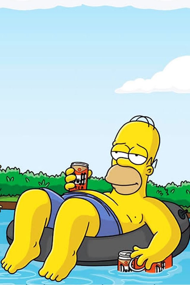 Relaxing With A Beer Put Homer On Your iPhone Wallpaper