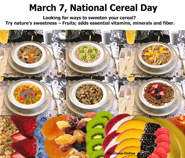 Dietitians Online March National Cereal Day