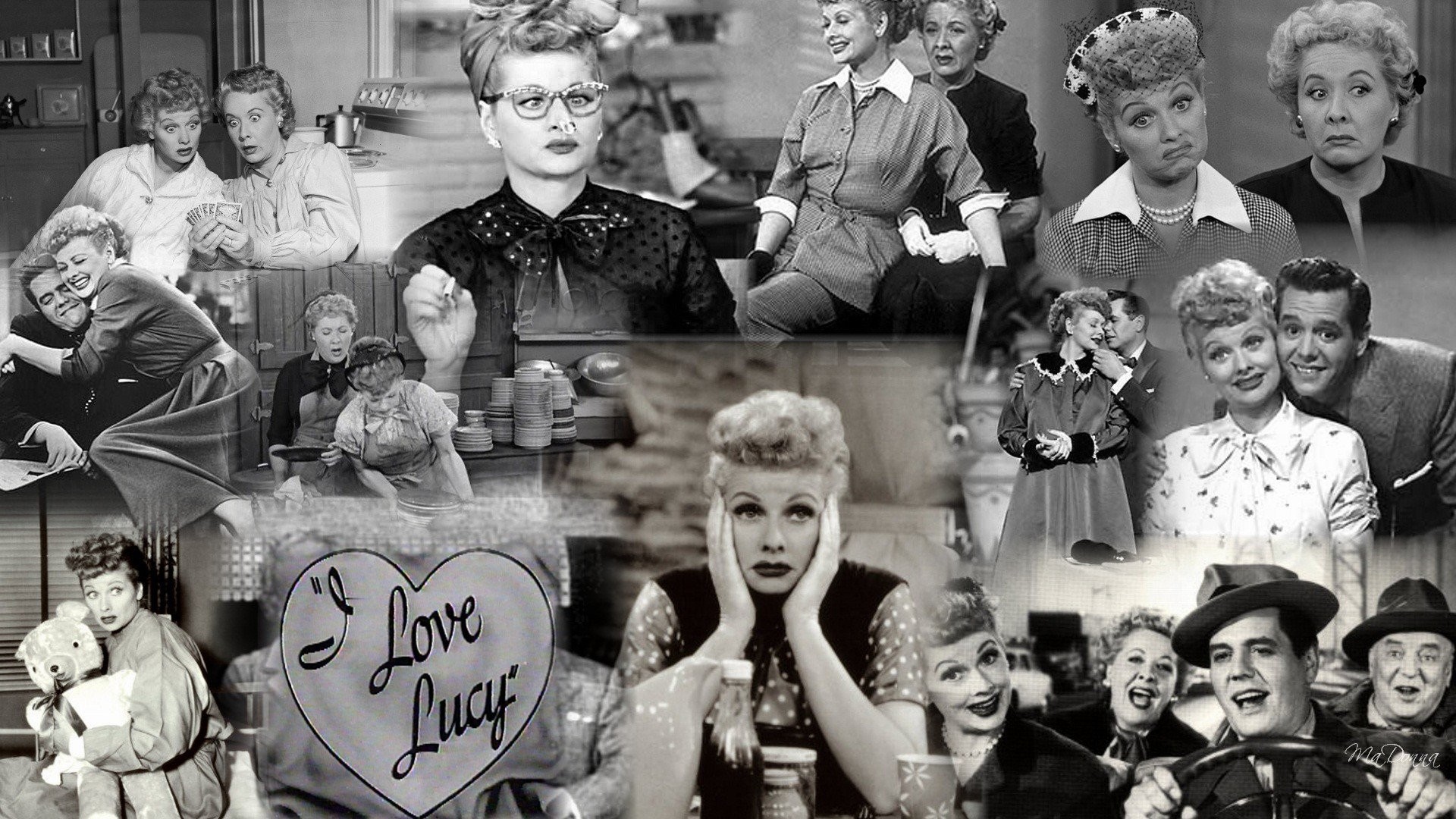 I Love Lucy Wallpaper People Facial Expression Team Collage