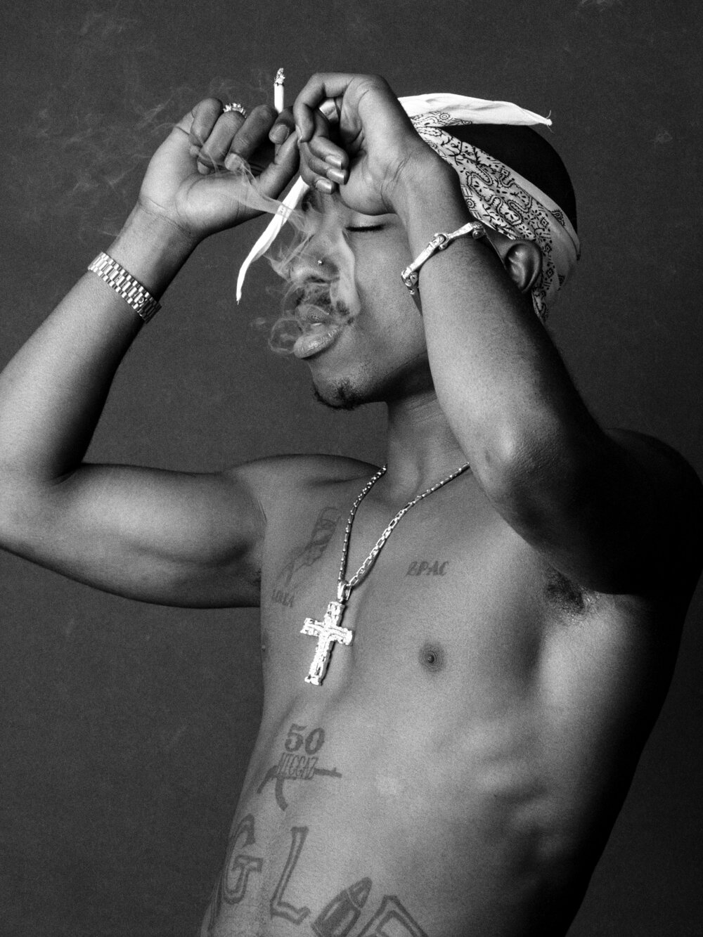 Tupac Smoking Poster Hip Hop Image