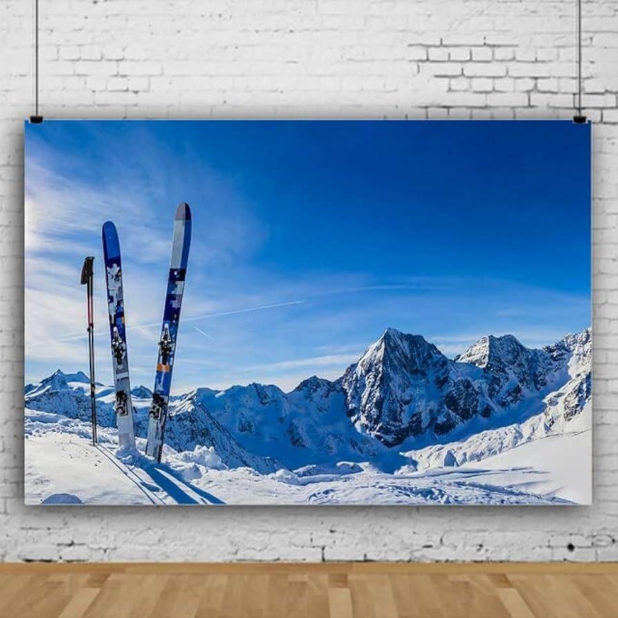 Amazoncom Vinyl Winter Skiing Snow Mountain Photography