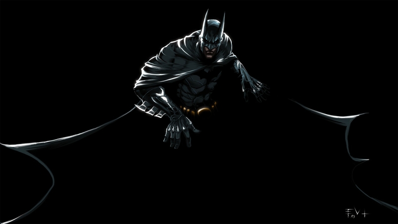 Batman Dc Ics Black Background Wallpaper