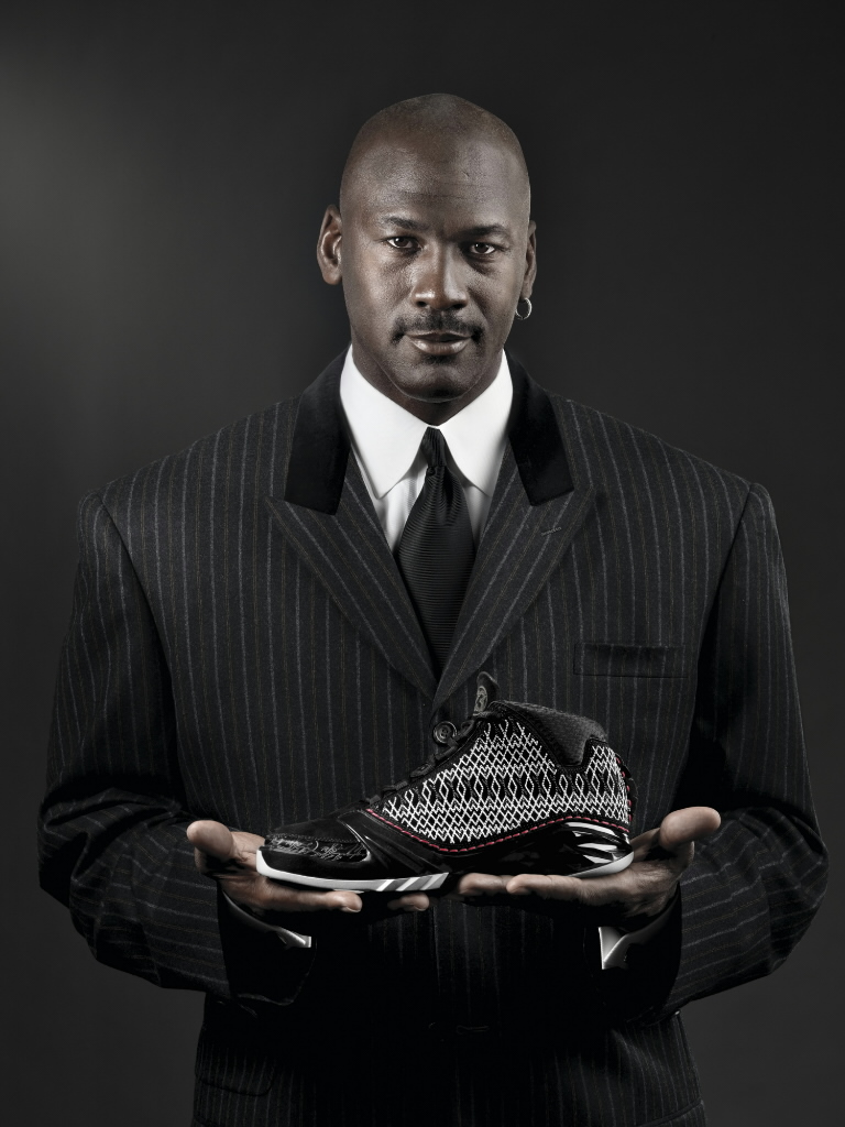 Michael Jordan With Air Shoes