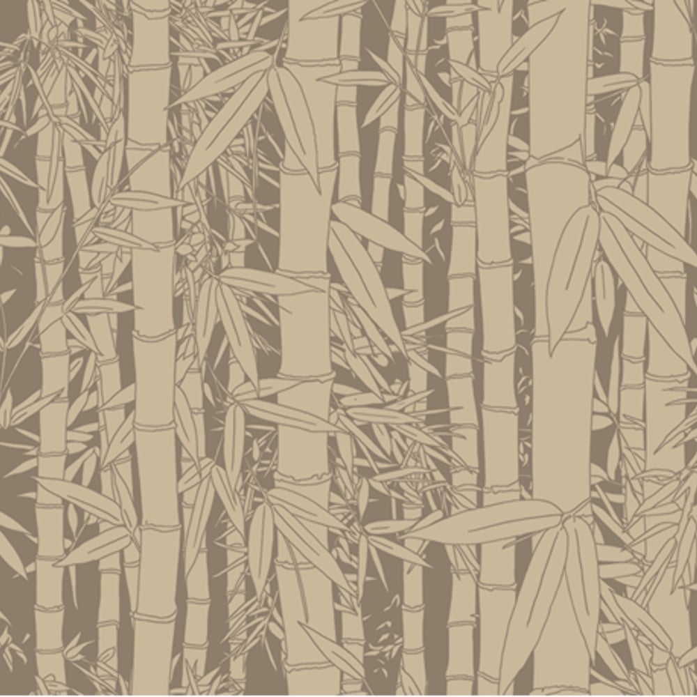  Natural Bamboo Garden Tree Motif Beige Blown Vinyl Wallpaper J52507