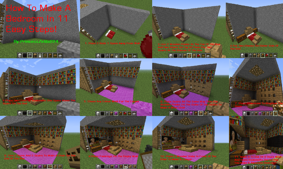 Free Download Minecraft Tutorial How To Make A Bedroom By