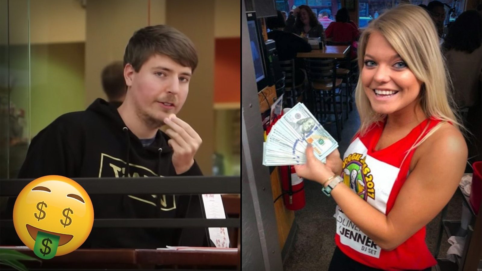 Mrbeast Tips Waitress And Her Reaction Is Priceless