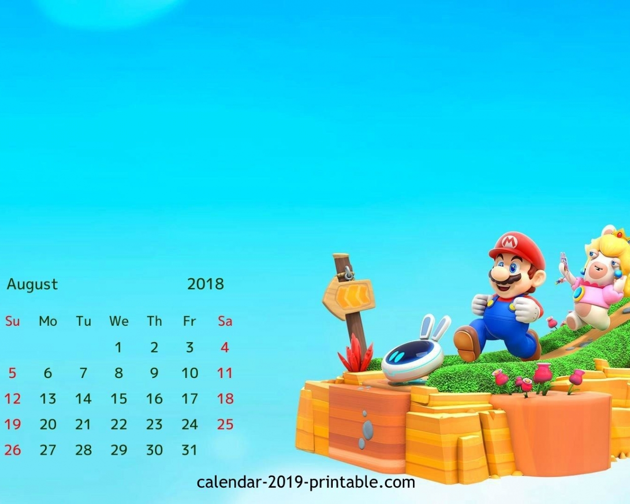 August Calendar HD Wallpaper