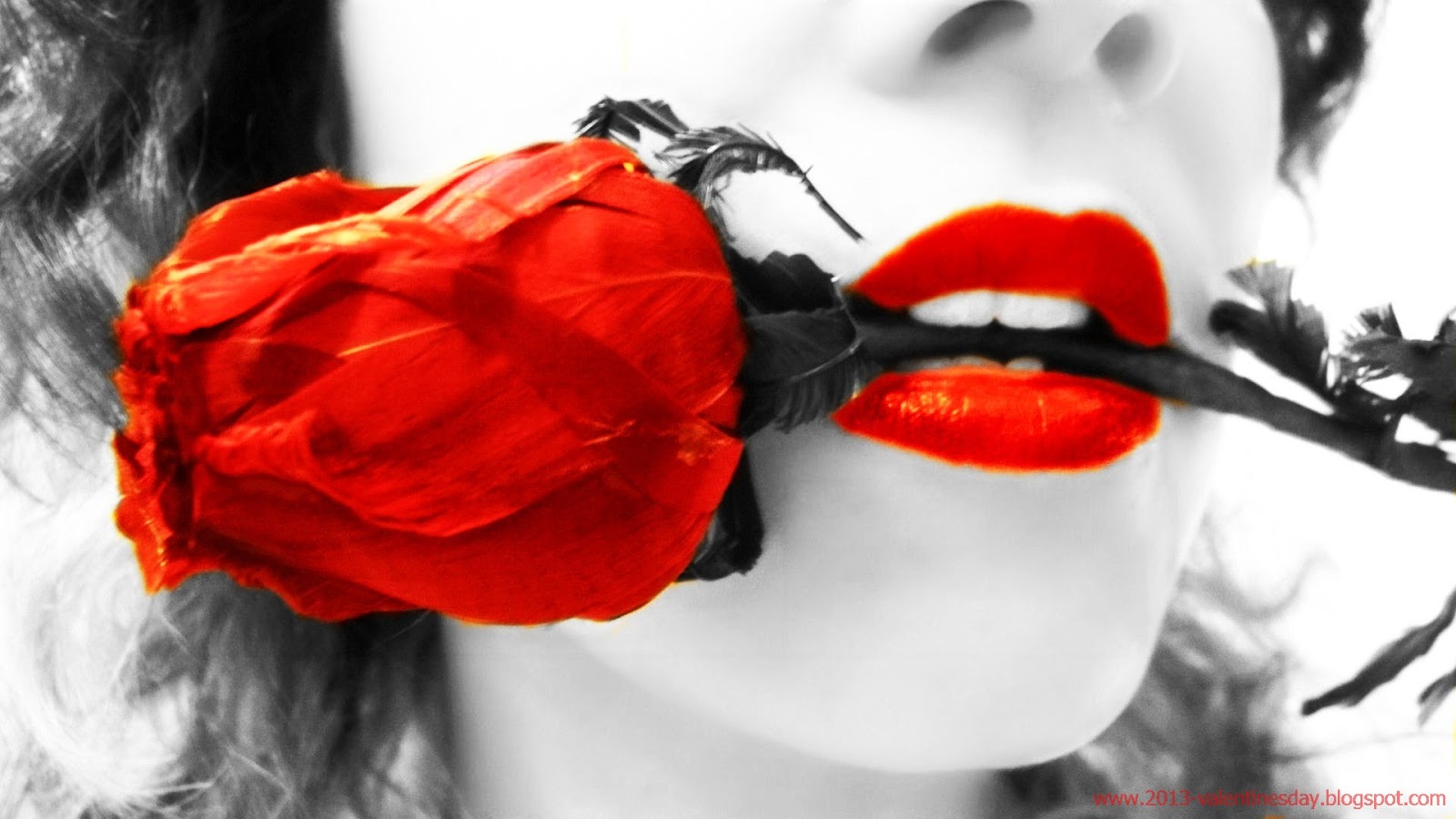 Red Hot Lips HD Wallpaper
