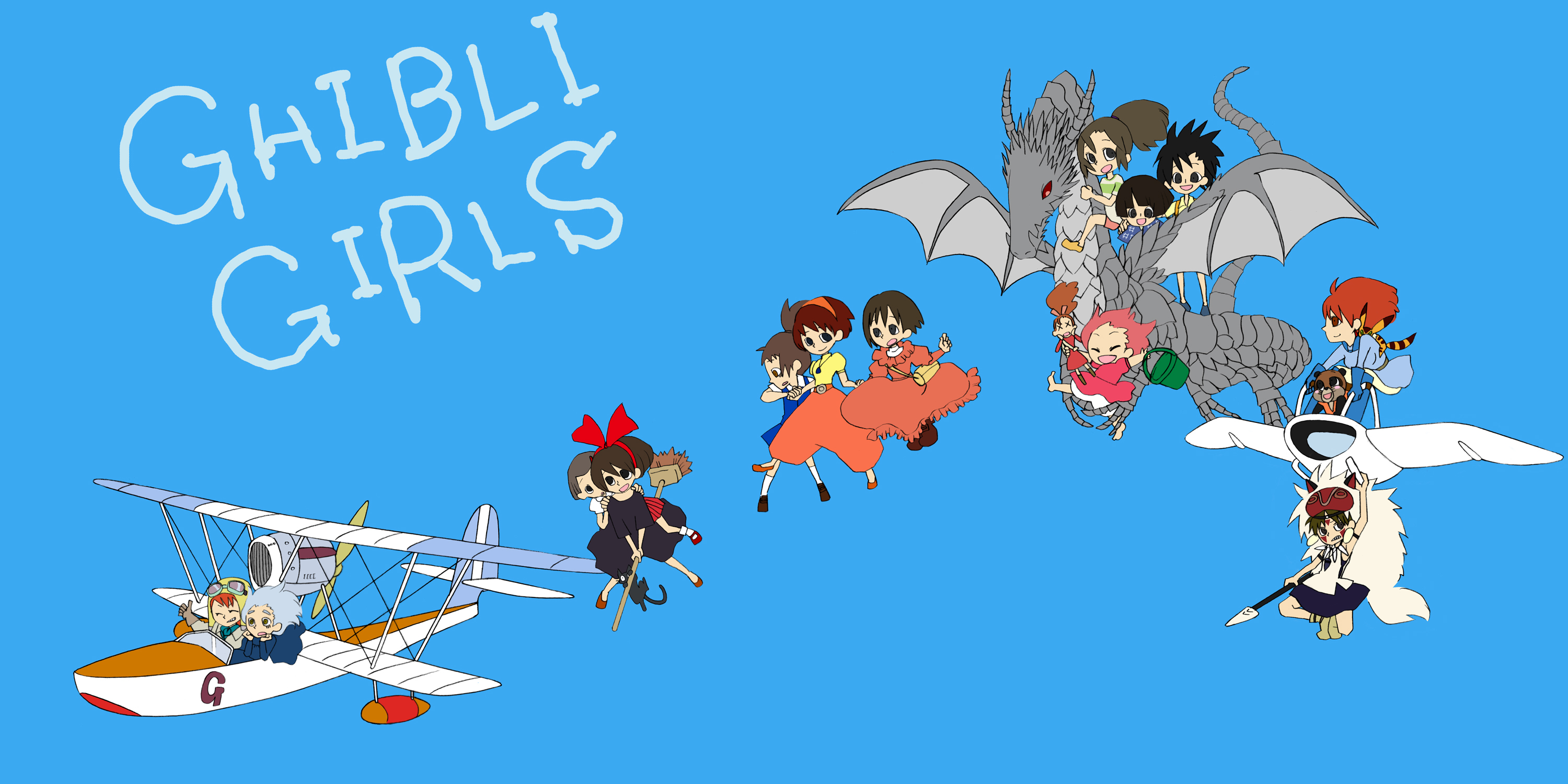 Studio Ghibli Simple Background HD Wallpaper Anime Manga