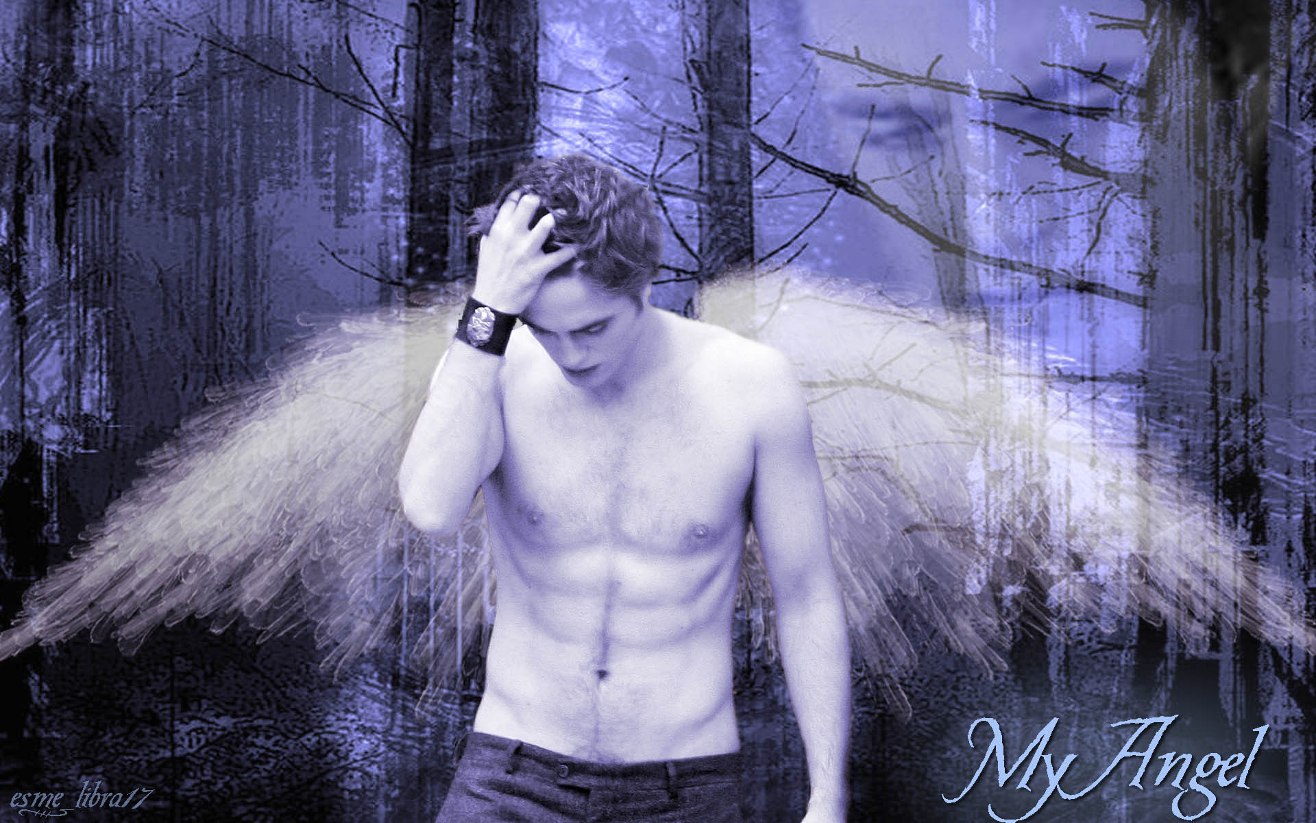 Edward Cullen   My angel   Twilight Series Wallpaper 1920x1200