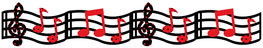 Itm Music Musical Notes Red Wall Border Stickers Decals