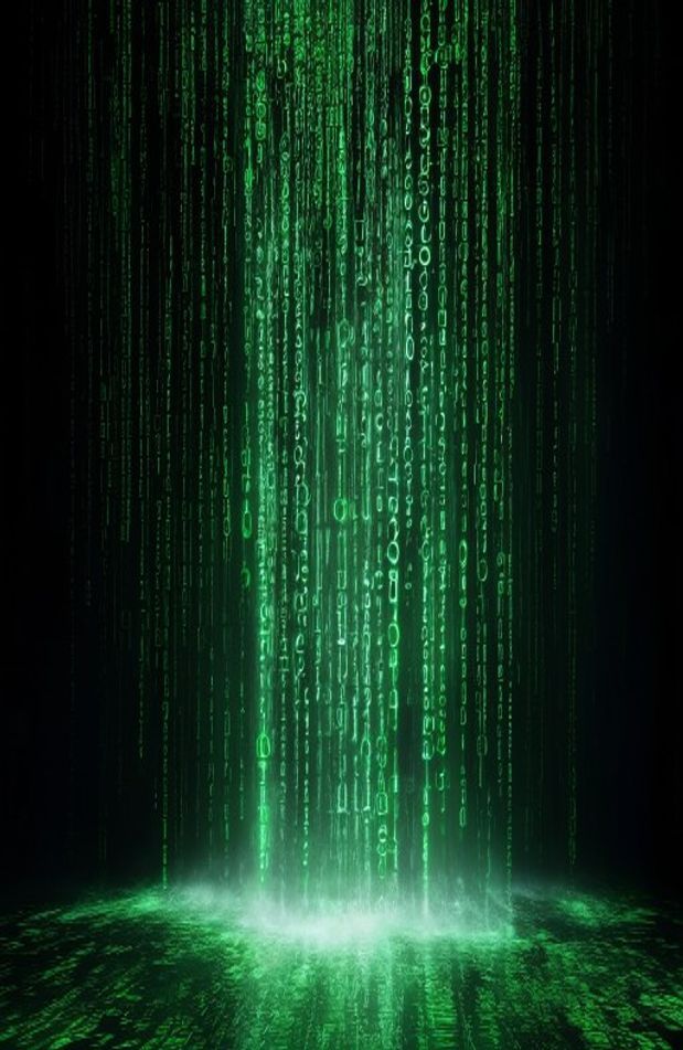 Matrix Binary Code Falling Wallpaper
