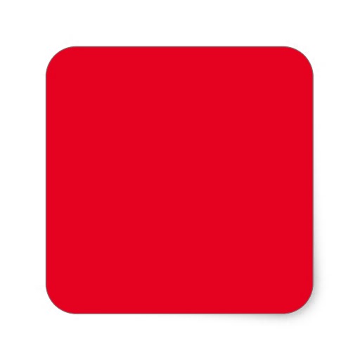 Candy Apple Red Background Square Sticker