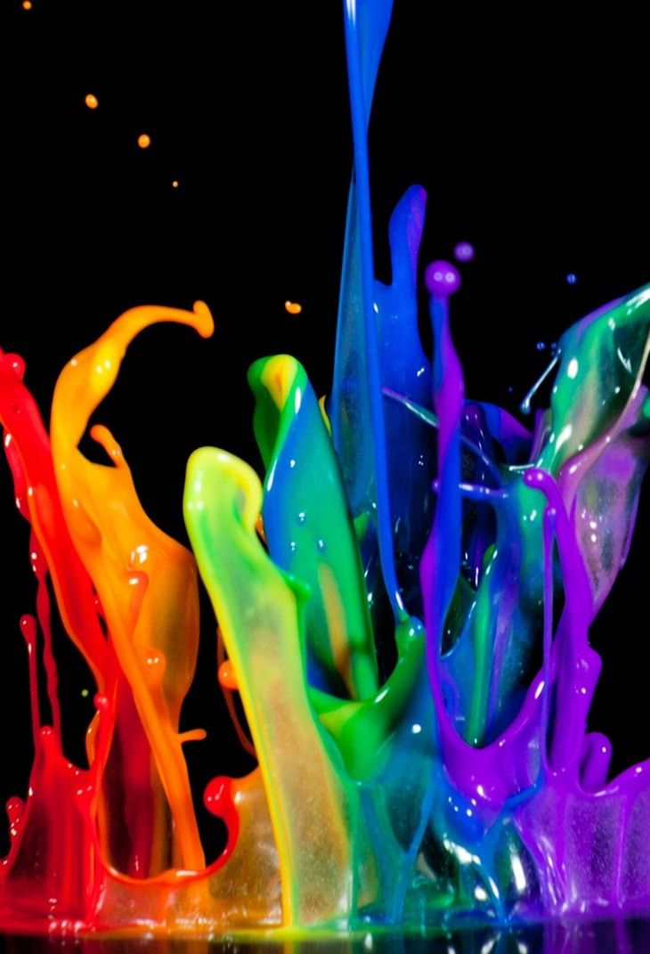 Paint Splatter iPhone Wallpaper Color Splash Rainbow Colors