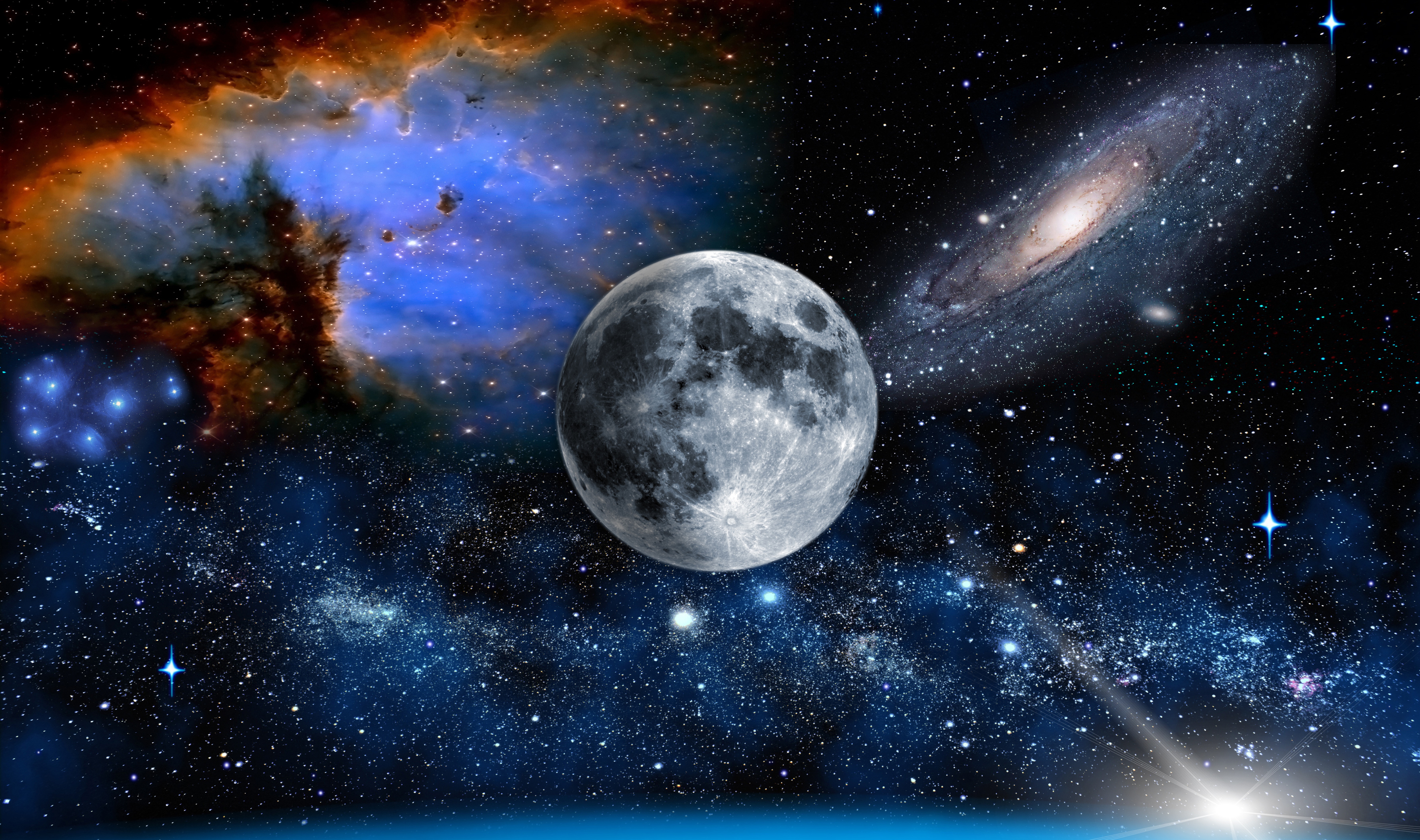 Moon 5k Retina Ultra HD Wallpaper Background Image