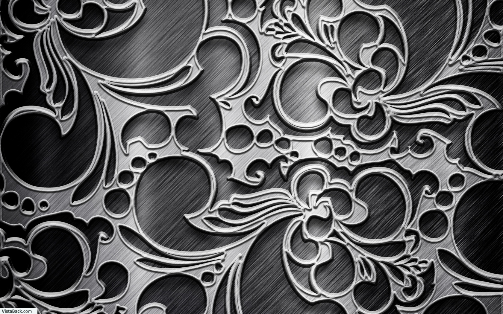Texture Metallic Black Silver Pattern Wallpaper