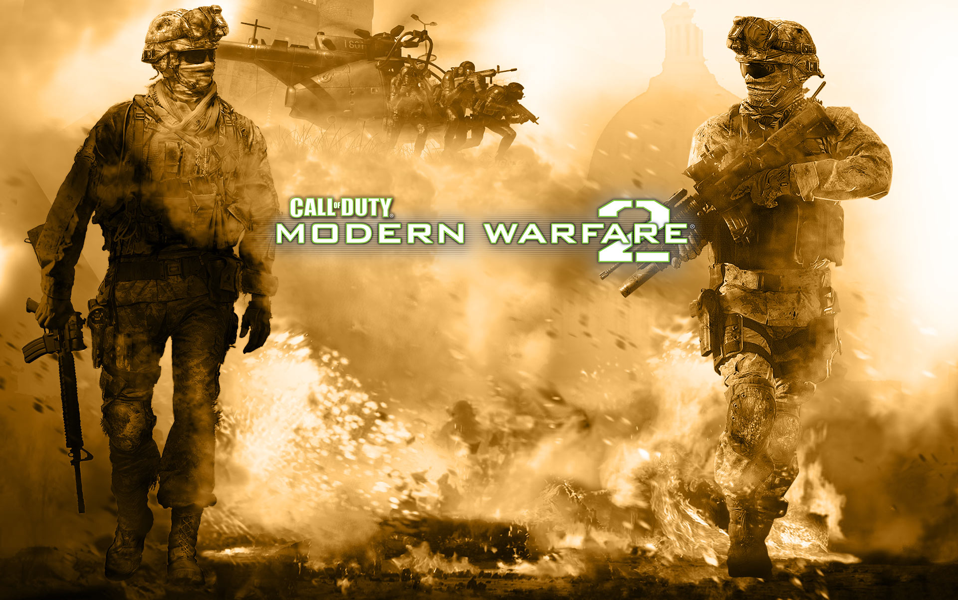 Modern Warfare Into The Flames Google Background