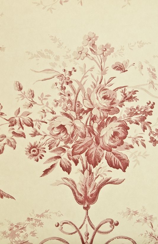 Toile D Albert Wallpaper Traditional French Floral With