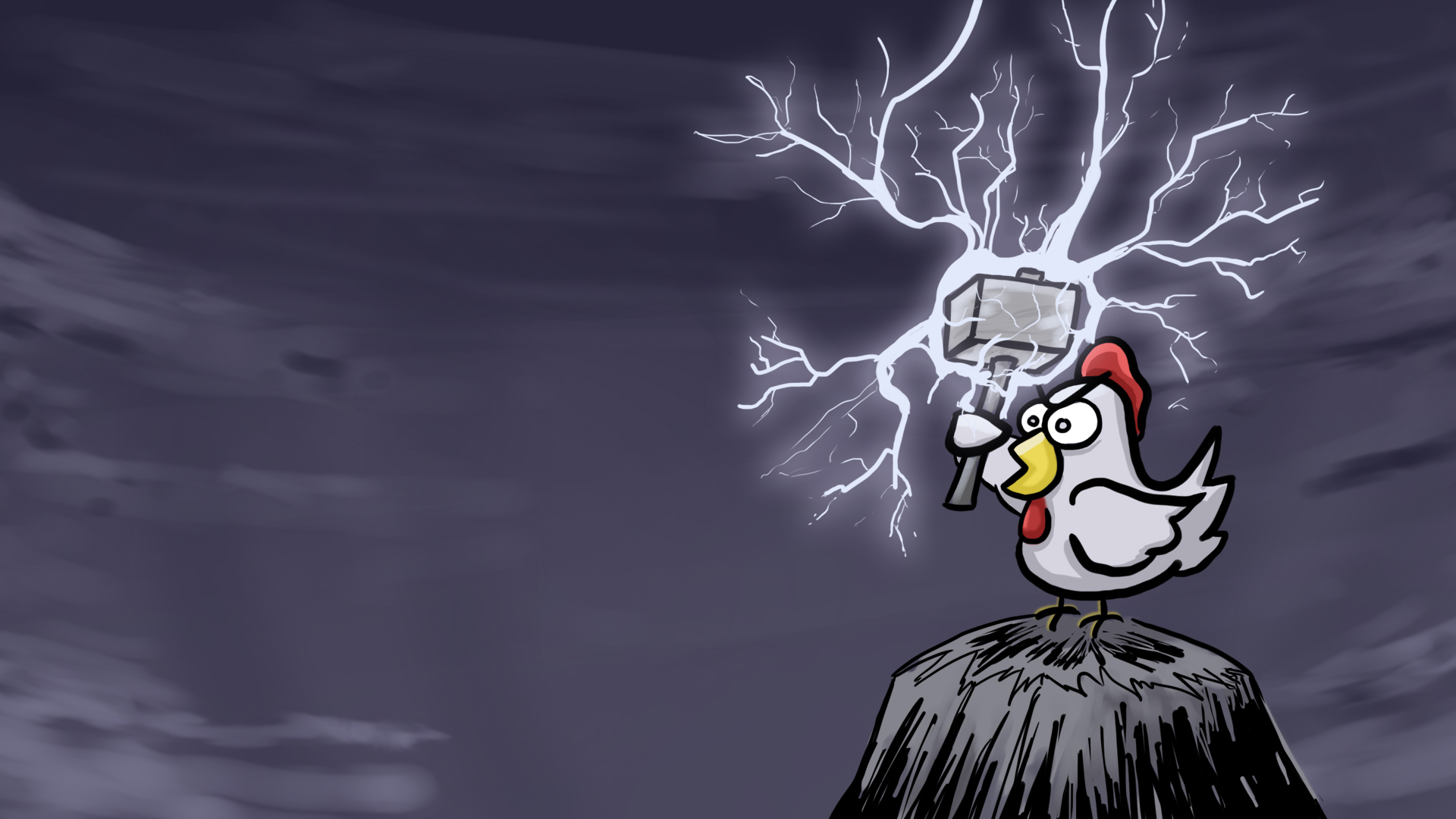 Chickens Lightning Thor Wallpaper