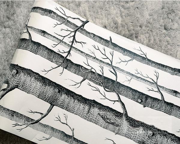  Decoration Natural Birch Tree Wallpaper Roll Textured Art Wall Paper Z