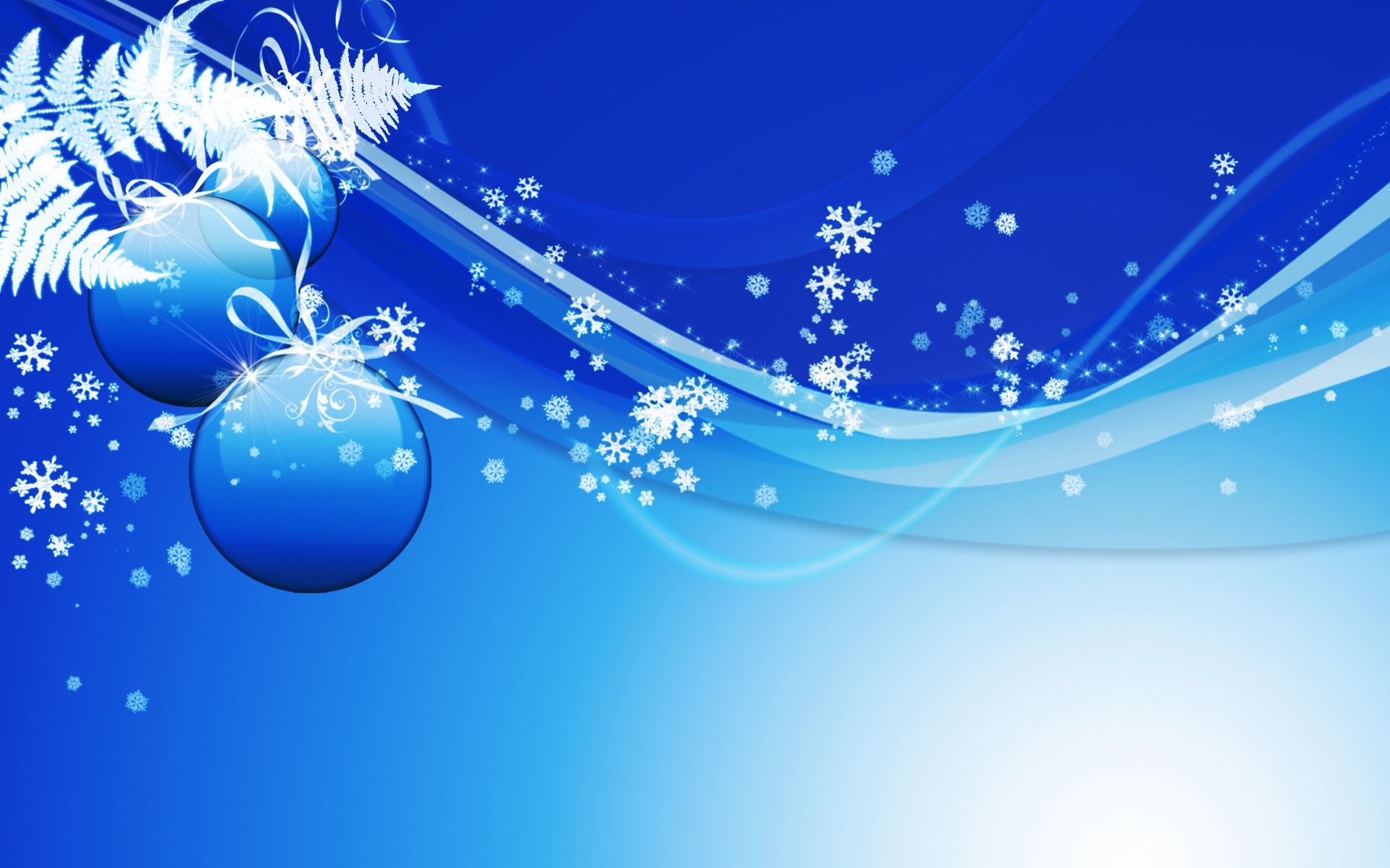 Holidays Blue Christmas Magic Desktop Wallpaper S