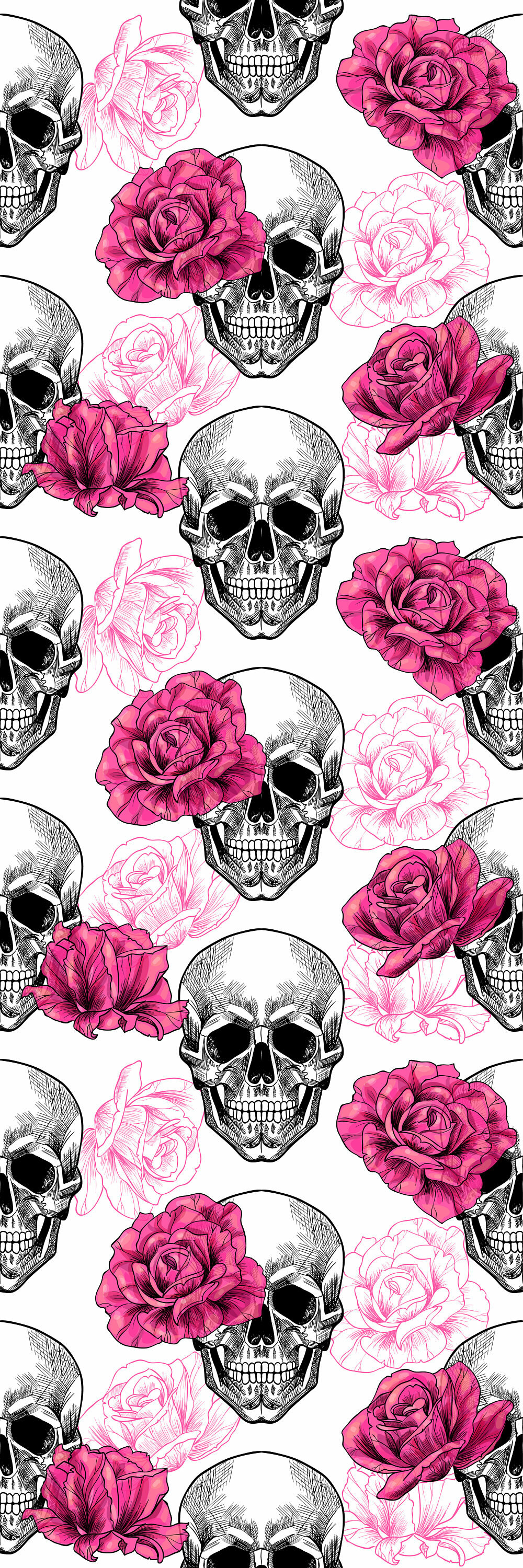 Skull And Flowers Wallpapers  Wallpaper Cave
