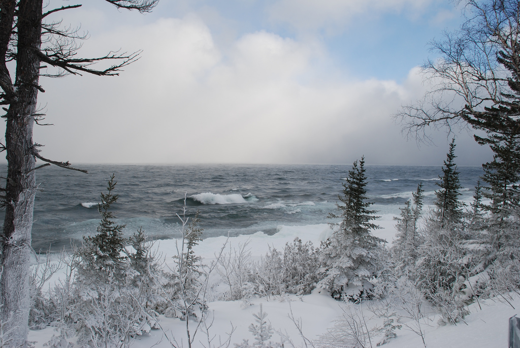 Lake Superior Shore In Winter Michigan Pictures