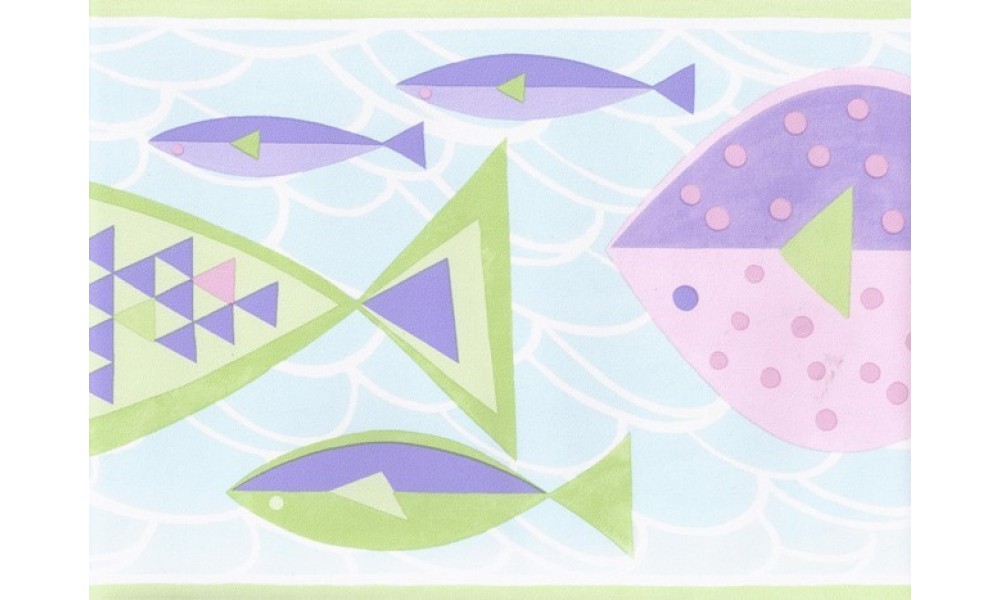 🔥 Free download Home Green Blue Purple Pink Fish Wallpaper Border