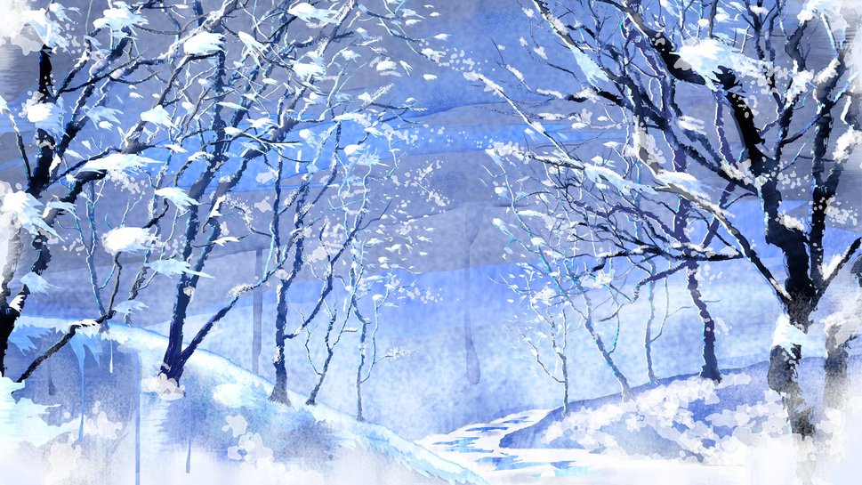 Watercolor Winter Wonderland wallpaper   ForWallpapercom