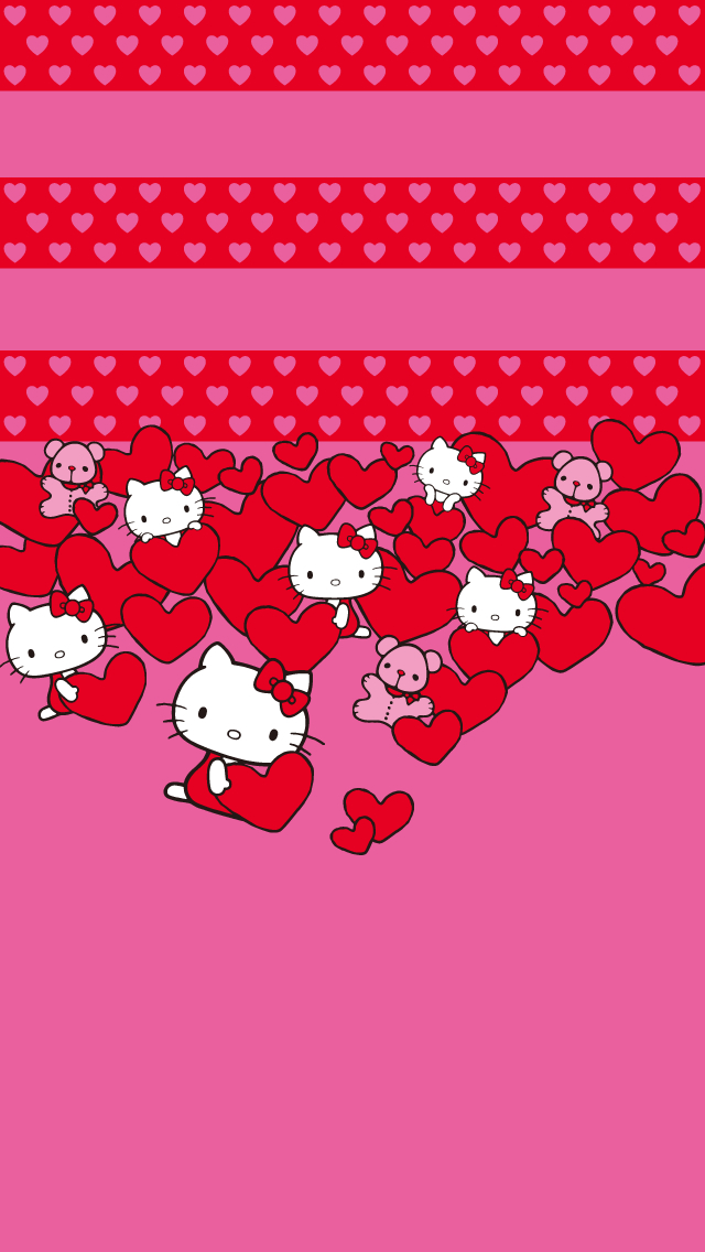 Hello Kitty Hearts iPhone 5s Wallpaper