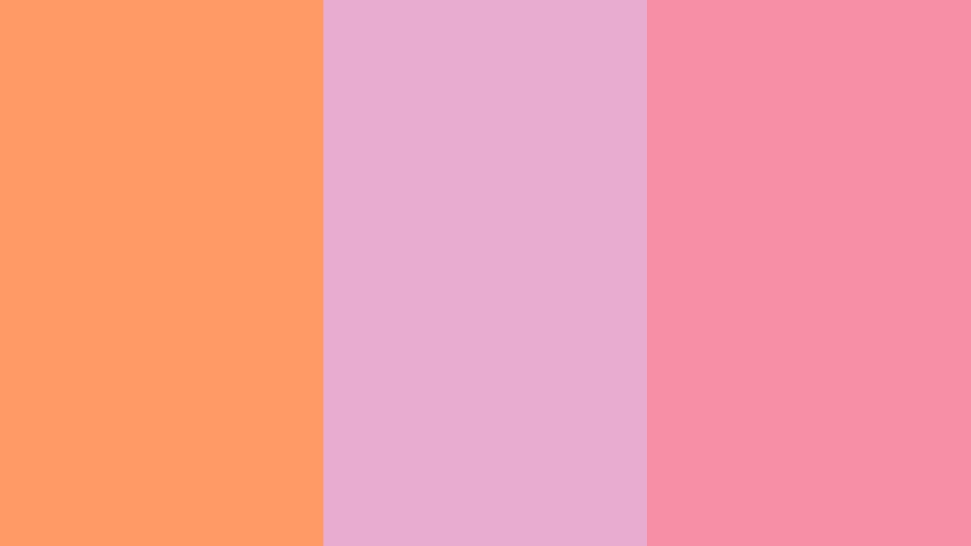 Pink orange Pink Pearl and Pink Sherbet solid three color background