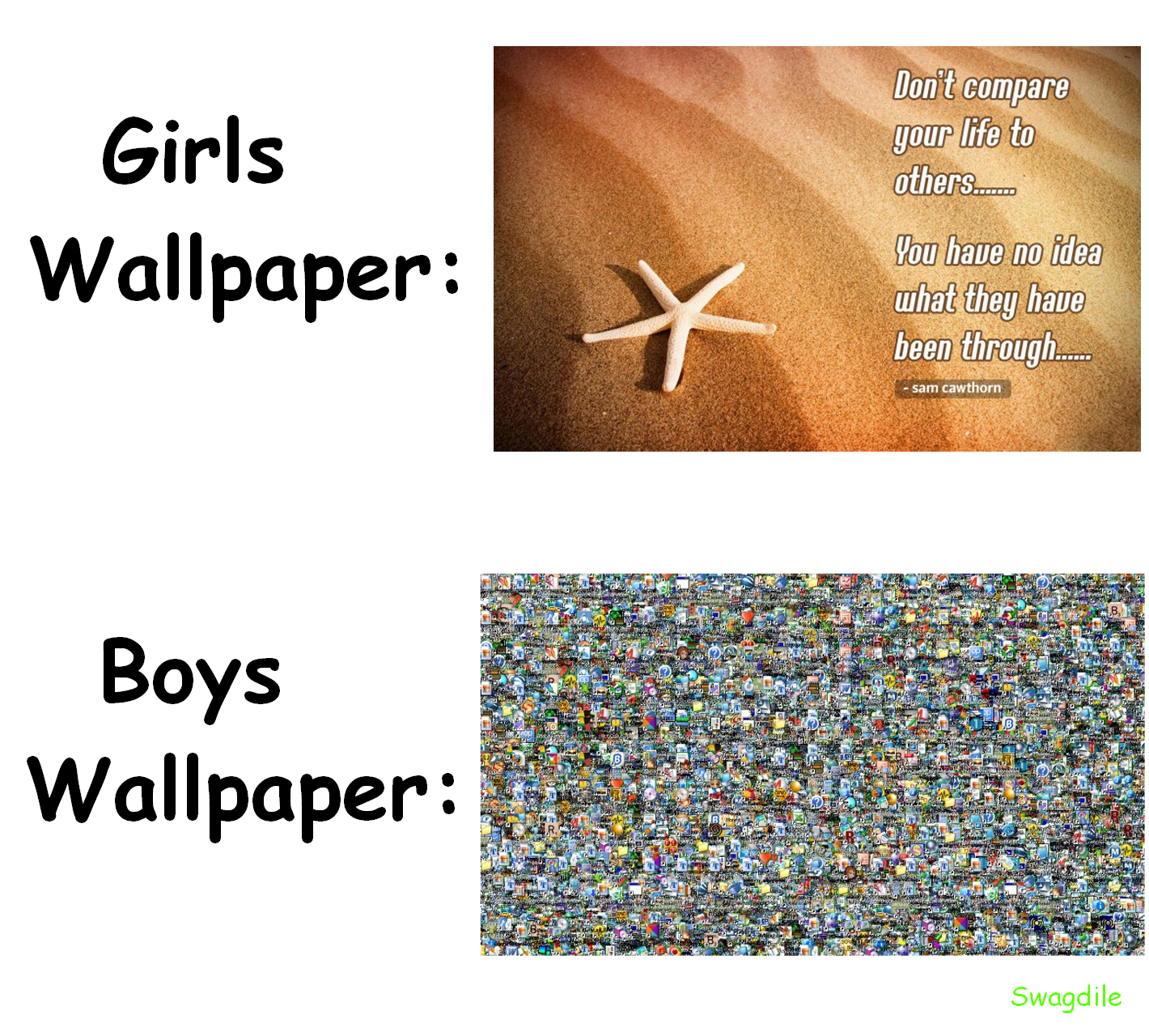 Yet Another Girls Vs Boys Wallpaper Meme Dankmemes