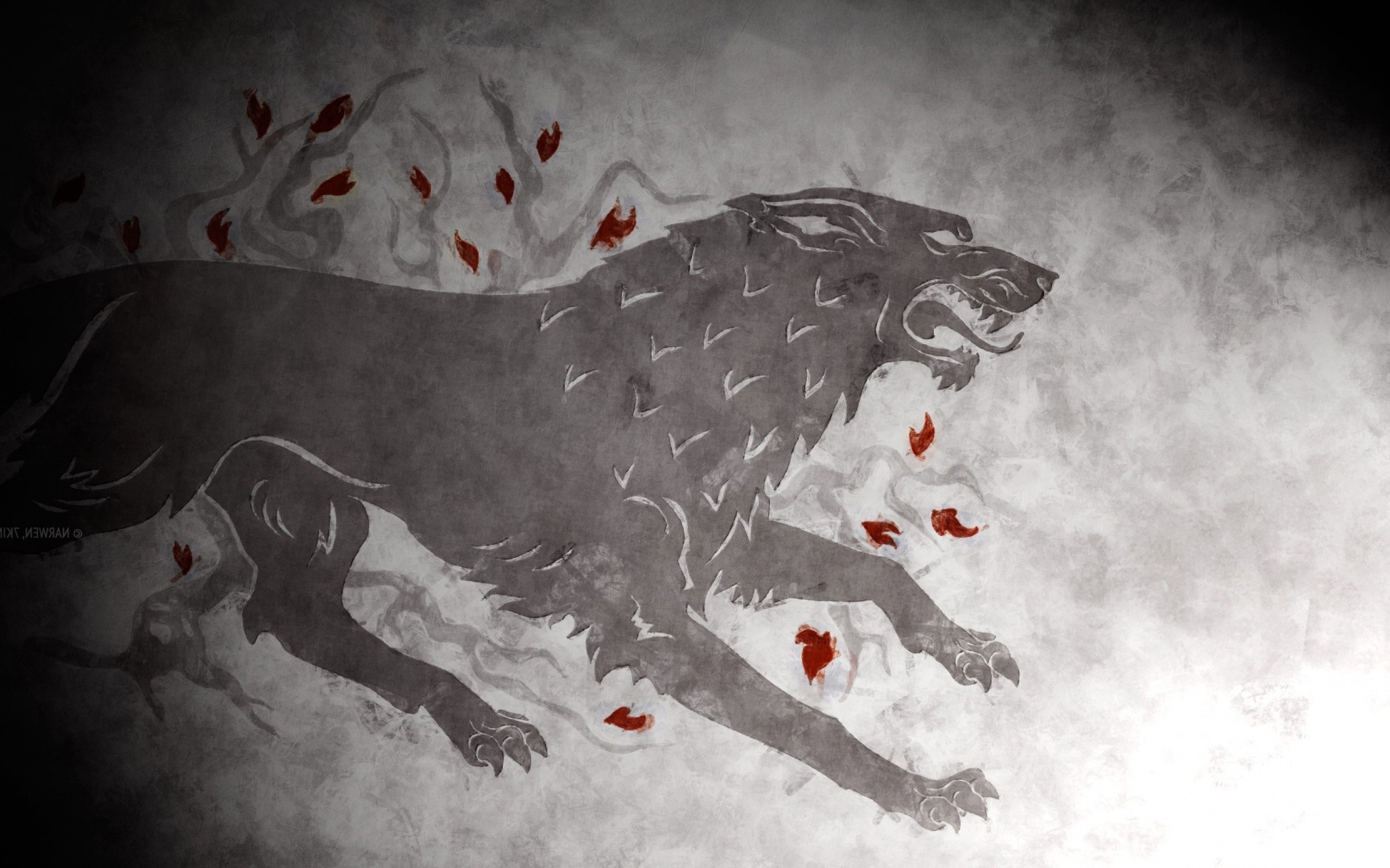 house of stark winter is comming wolves blood paintiing texture