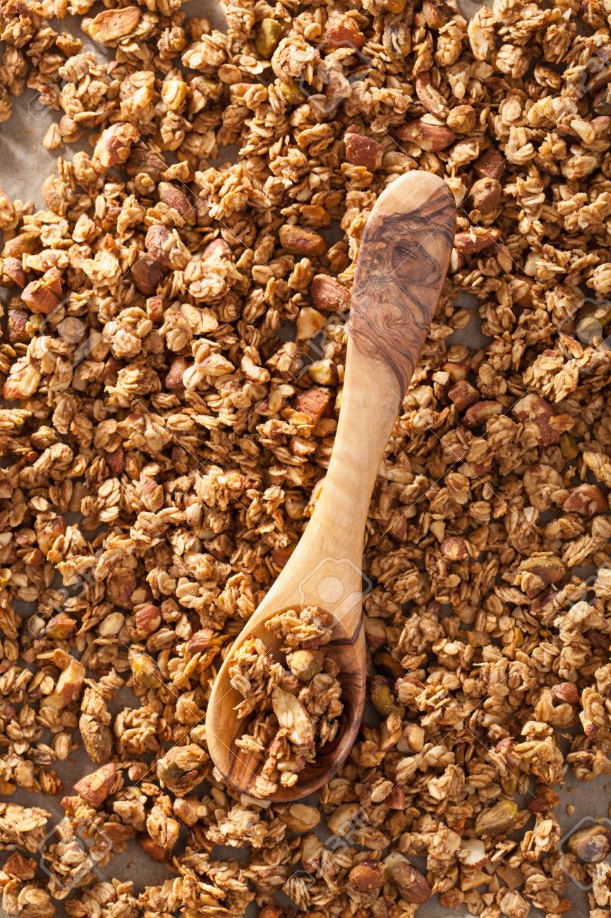 Homemade Healthy Granola Background Stock Photo Picture And