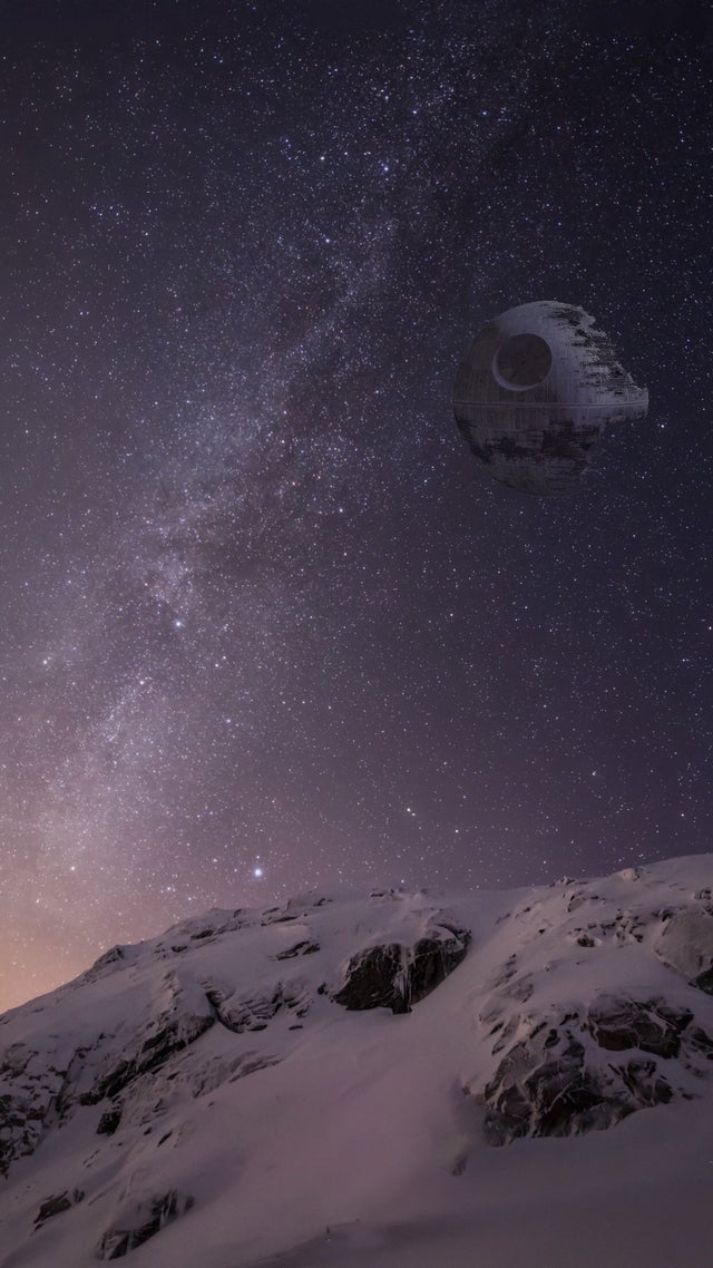 iPhone 5s Ios Wallpaper With Added Death Star From Return Of