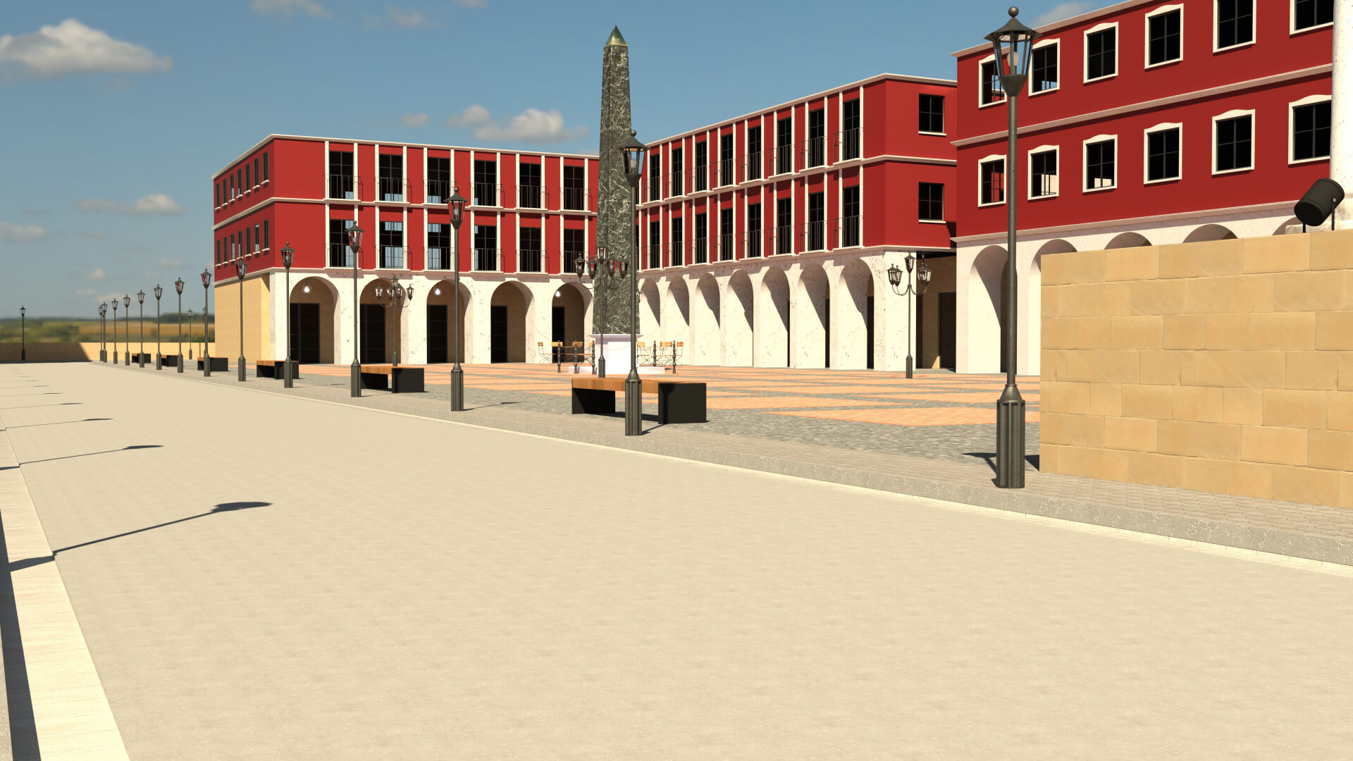 Plaza 3d Wallpaper By Mbit