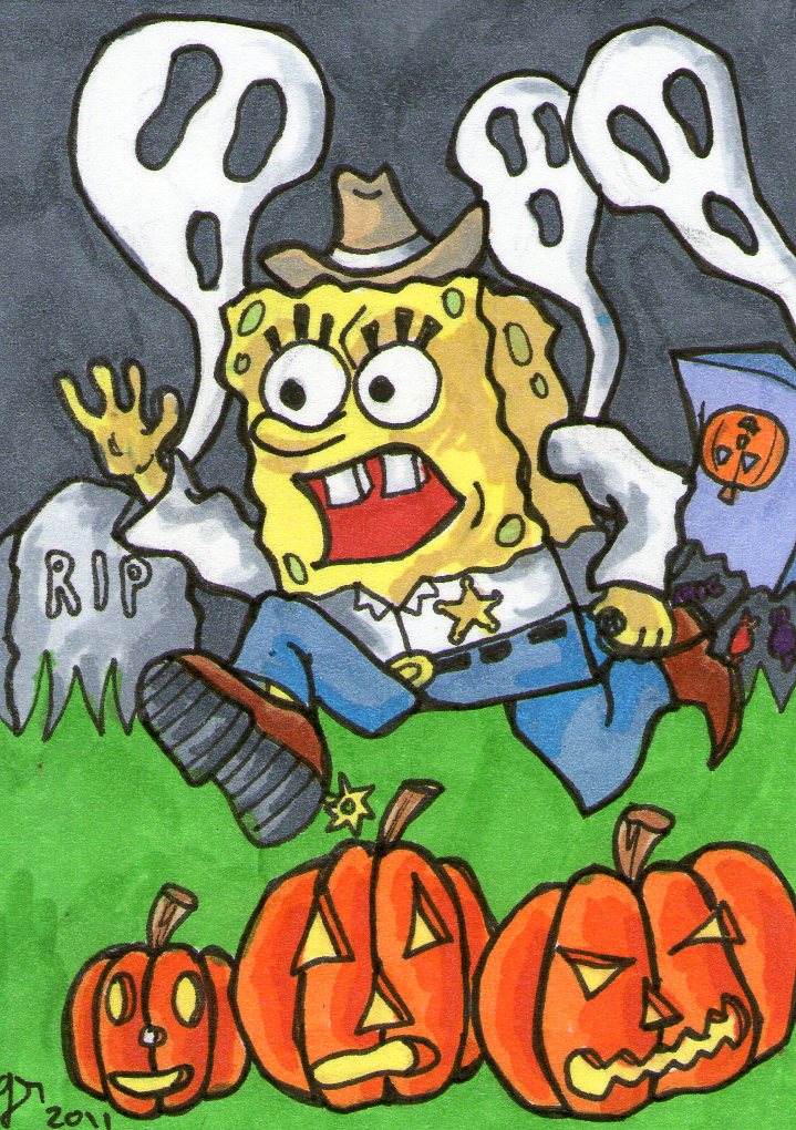 spongebob squarepants halloween wallpaper