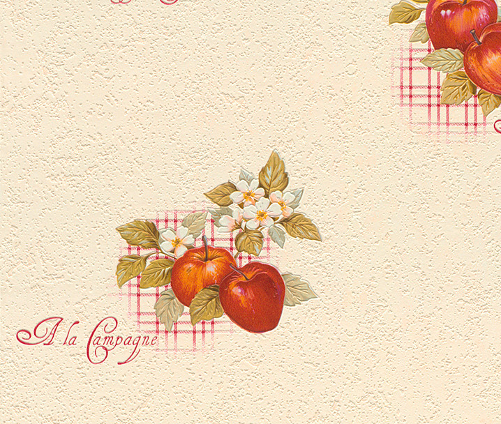 Apples Vinyl Kitchen Wallpaper   824506  Cream   Cut Price Wallpaper 718x608