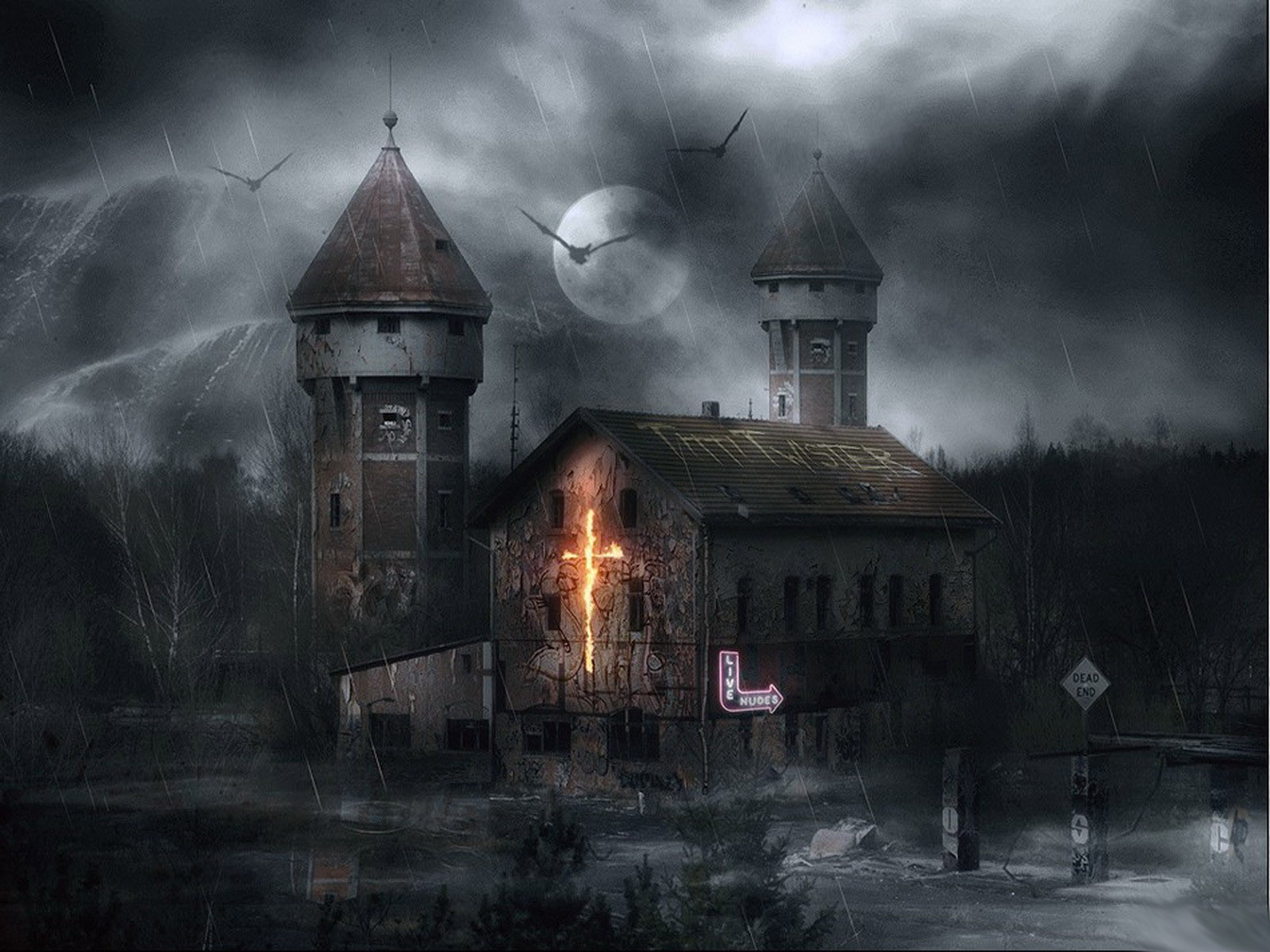 Haunted House Scary Wallpaper