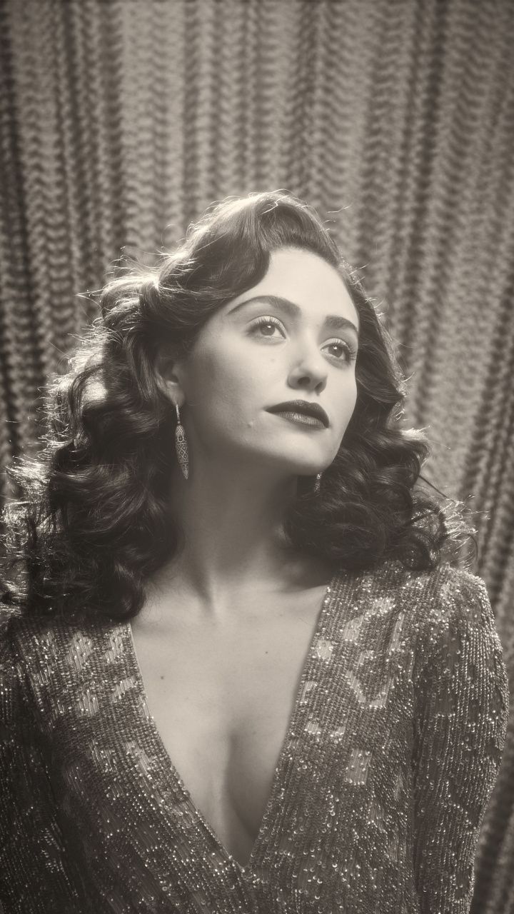 Emmy Rossum Retro Theme Photoshoot Wallpaper