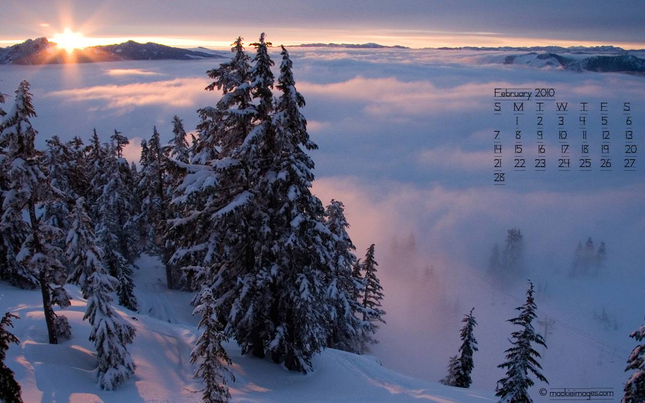 Skiing Backcountry Calendar February Background Wallpapers For Desktop