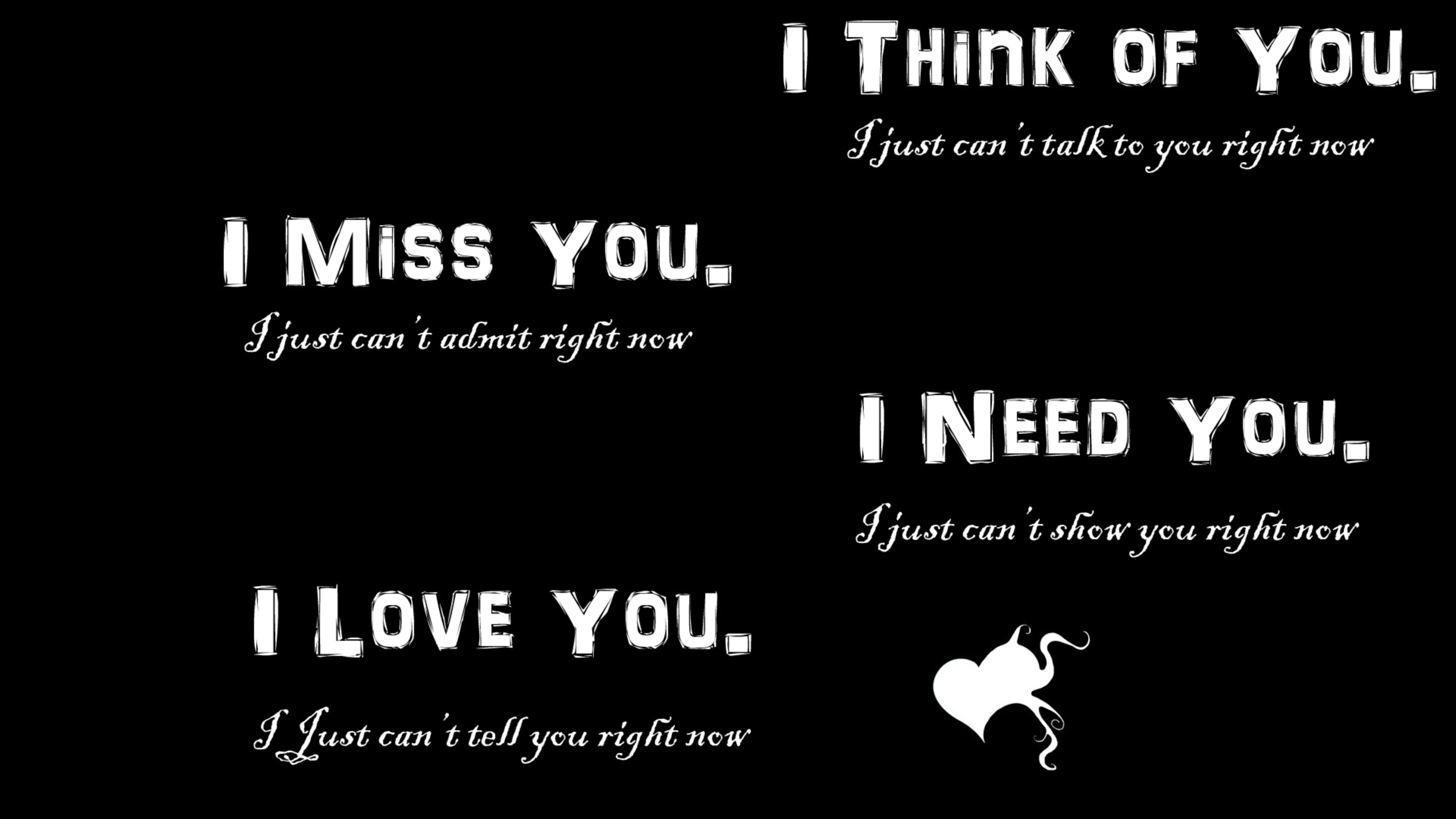 I Miss You Love Quote 4k Wallpaper