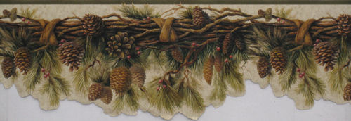 46 Rustic Pine Cone Wallpaper Borders On Wallpapersafari