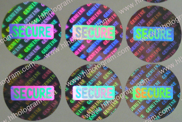 Secure 2d 3d Hologram Seal Two Layers Color In Forground