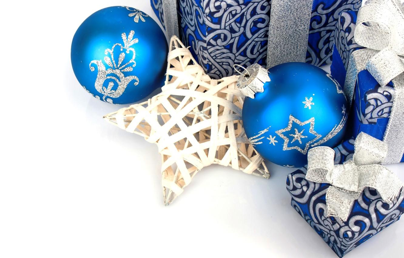 Wallpaper Decoration Balls New Year Christmas Star