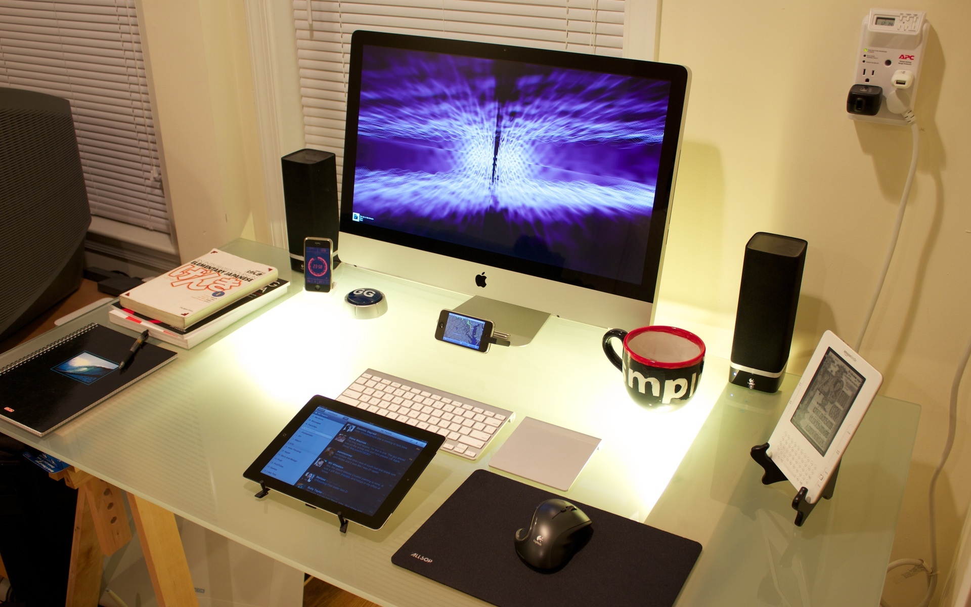 Wallpaper Clean Workspace Apple Puter Desk Office