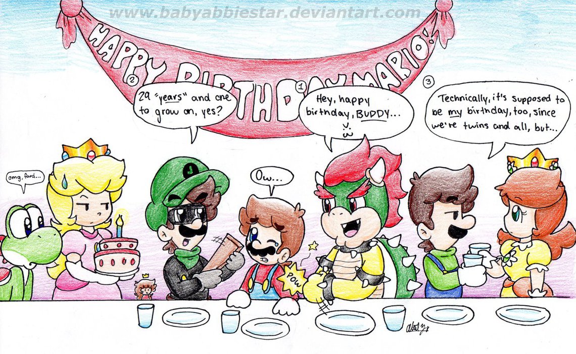 Happy 29th BirtHDay Mario By Babyabbiestar